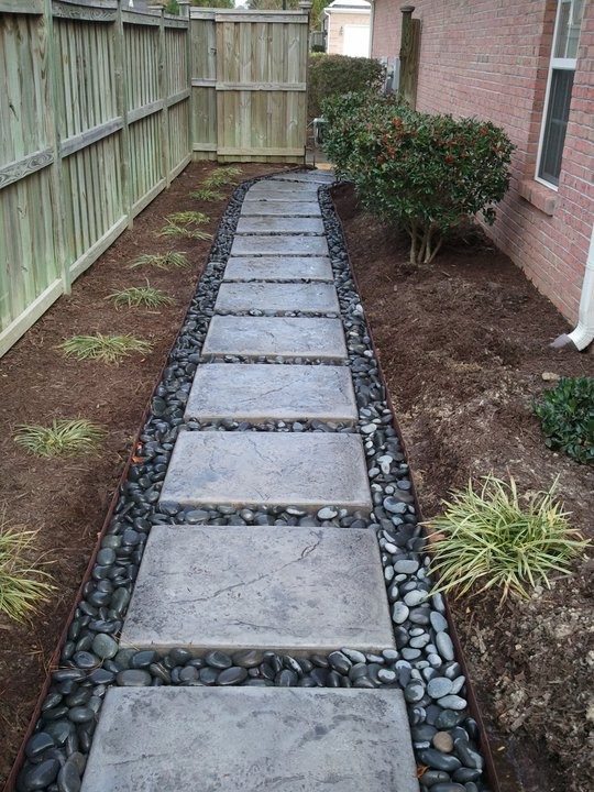 Custom Stepping stones with Japanese Lava Rock
